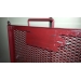 Rolling Red Cage Cart w Lockable Lift Up Lid and Drop Slot